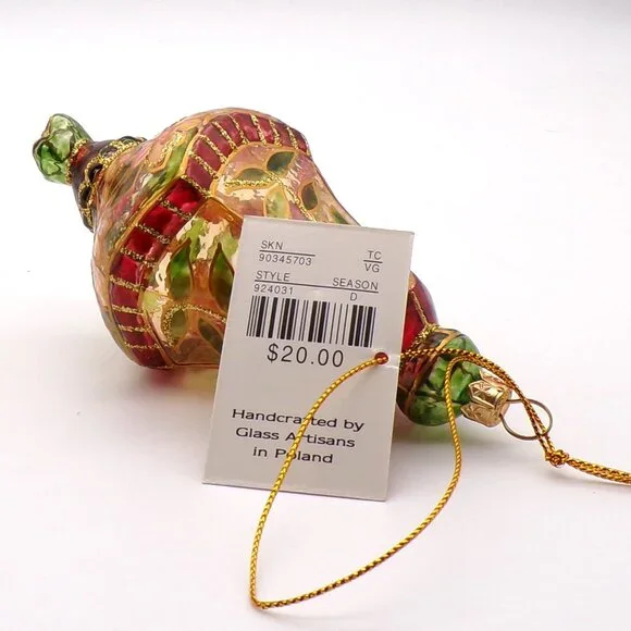 Vintage Stained Glass Christmas Ornament - Picture 6 of 7